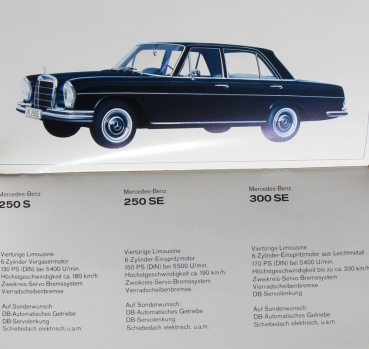 Mercedes-Benz Modelprogram 1965 Carbrochure (8855)